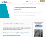 AdLit.org: Explicit Comprehension Strategy Instruction