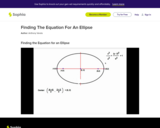 Finding the Equation for an Ellipse: Lesson 4