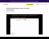 Determining Position Under Constant Acceleration