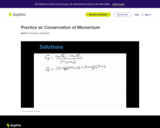 Practice with Conservation of Momentum