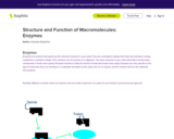 Structure and Function of Macromolecules: Enzymes