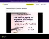 Applications of Function Notation