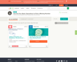Use the Four Basic Operations to Find a Missing Number