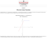 University of Georgia: Piecewise Linear Functions