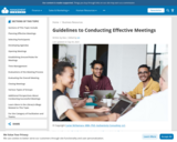 Free Management Library: Guidelines to Conducting Effective Meetings