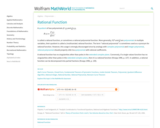 MathWorld.com: Rational Function