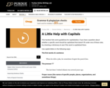 Purdue University OWL: A Little Help with Capitals