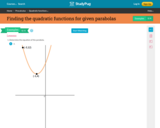 StudyPug: Finding the quadratic functions for given parabolas