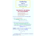 The Math Page: Topics in PreCalculus: Roots/Zeroes of a Polynomial