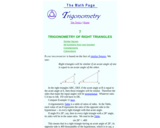 The Math Page: Trigonometry: Trignometry of Right Triangles