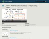 Virtual Nerd: What Is the Formula for the Area of a Triangle Using Sines?