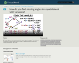 Virtual Nerd: How Do You Find Missing Angles in a Quadrilateral with Variables?