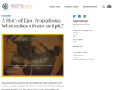 A Story of Epic Proportions: What makes a Poem an Epic?