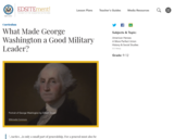 What Made George Washington a Good Military Leader?