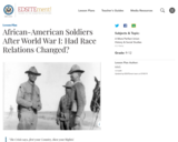 African-American Soldiers After World War I: Had Race Relations Changed?