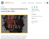 Lesson 1: Characterization in Lord of the Flies
