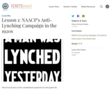 Lesson 1: NAACP's Anti-Lynching Campaign in the 1920s