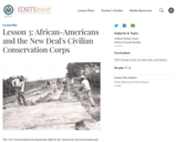 Lesson 3: African-Americans and the New Deal's Civilian Conservation Corps