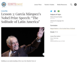 Lesson 3: Garciaa Marquez's Nobel Prize Speech: "The Solitude of Latin America"