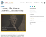 Lesson 3: The Monroe Doctrine: A Close Reading