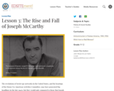 Lesson 3: The Rise and Fall of Joseph McCarthy