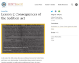 Lesson 5: Consequences of the Sedition Act