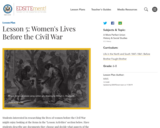 Lesson 5: Women's Lives Before the Civil War