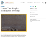 Lesson Two. Empire Intelligence Briefings