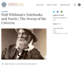 Walt Whitman's Notebooks and Poetry: The Sweep of the Universe