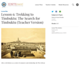 Lesson 6: Trekking to Timbuktu: The Search for Timbuktu (Teacher Version)