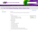 K-Act. 04: Shared Reading: Wishy-Washy Day