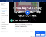 Organic Chemistry: Cahn-Ingold-Prelog System for Naming Enantiomers