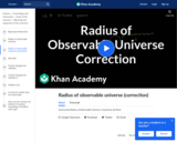 Cosmology and Astronomy: (Correction) Radius of Observable Universe