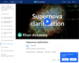 Cosmology and Astronomy: Supernova (Clarification)