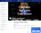 Cosmology and Astronomy: Correction Calendar Notation