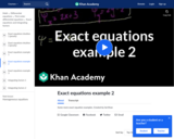 Differential Equations: Exact Equations Example 2