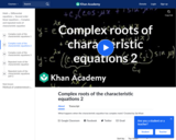 Differential Equations: Complex Roots of the Characteristic Equations 2