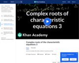 Differential Equations: Complex Roots of the Characteristic Equations 3