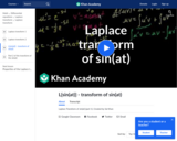 Differential Equations: Laplace Transform 3 (L{sin(at)})