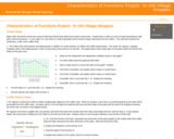 Characteristics of Functions Project: Ye Old Village Shoppes