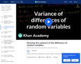 Statistics: Variance of Differences of Random Variables