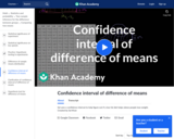 Statistics: Confidence Interval of Difference of Means