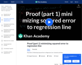 Statistics: Proof (Part 1) Minimizing Squared Error to Regression Line