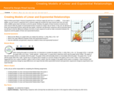 Creating Models of Linear and Exponential Relationships