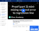 Statistics: Proof (Part 3) Minimizing Squared Error to Regression Line