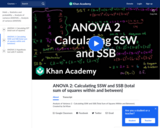 Statistics: ANOVA 2 - Calculating SSW and SSB (Total Sum of Squares Within and Between)