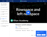 Linear Algebra: Rowspace and Left Nullspace