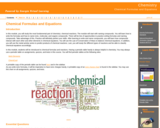 Chemistry : Chemical Formulas and Equations