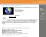 Earth Systems : Earth Origin  Composition  and Structure