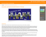 MS Social Studies Grade 6 : Economic & Environmental Factors in Europe